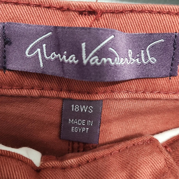 Gloria Vanderbilt women's Amanda jeans autumn blaze orange size 18WS sho… - Picture 6 of 7